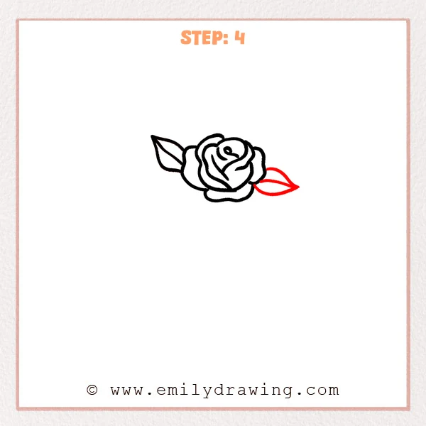 how to draw a rose skull - Step 4